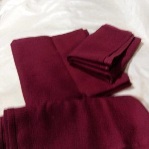 Set of Burgundy Dinner Napkins